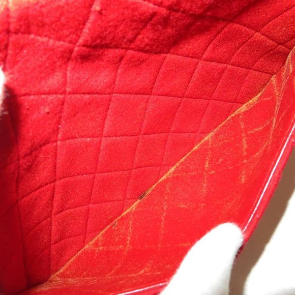 Chanel Matelasse Chain Shoulder Bag Red Leather - Picture 13 of 13